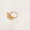 Handmade Pearl Silver Ring With Floral Design
