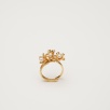 Handmade Pearl Silver Ring With Floral Design