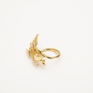 Handmade Flower Design Brass Ring