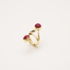 Handmade Design Brass Ring With Ruby Stone