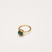 Handmade Design Brass Ring with Emerald Stone