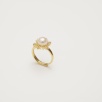 Handmade Flower Design Silver Ring with Pearl