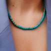 Handmade Design Silver Necklace With Turquoise Stone