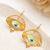Handmade Design Brass Earring With Eye Design
