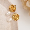 Handmade Design Brass Earrings With Floral Design