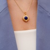 Handmade Silver Necklace with Lapis Lazuli Stone