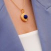Handmade Silver Necklace with Lapis Lazuli Stone