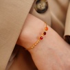 Handmade Silver Bracelet with Agate Stone