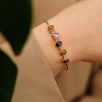 Handmade Silver Bracelet with Tourmaline Stones