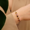 Handmade Silver Bracelet with Tourmaline Stones
