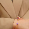 Handmade Silver Bracelet With Amethyst Stone