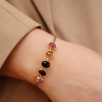 Tourmaline Stone Handmade Silver Bracelet