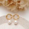 Handmade Design Silver Earrings with Pearl