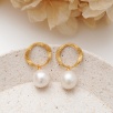Handmade Design Silver Earrings with Pearl