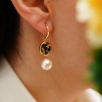 Handmade Design Pearl and Pearl Silver Earrings