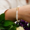 Handmade Design Silver Bracelet With Mother of Pearl Stone