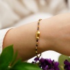 Handmade Design Silver Bracelet With Hematite Stone