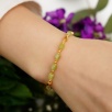 Handmade Design Gold Plated Silver Bracelet Jade Stone
