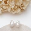 Handmade Design Baroque Pearl Silver Earrings