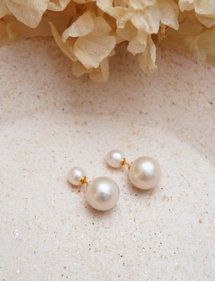 Handmade Design Pearl Silver Earrings