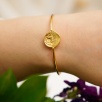 Handmade Brass Bracelet With Historical Coin Design