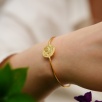 Handmade Brass Bracelet With Historical Coin Design