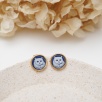 Handmade Design Chalcedony Stone Cameo Earrings