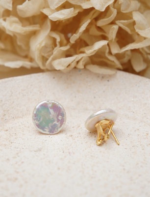 Handmade Design Pearl Silver Earrings