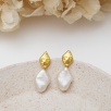 Handmade Design Pearl Silver Earrings