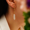 Handmade Design Silver Pearl Earrings With Chain