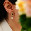 Handmade Design Pearl and Pearl Silver Earrings