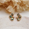 Silver Earrings with Mother of Pearl and Pearl Stones