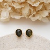 Brass Earrings with Labradorite Stone
