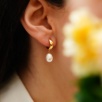 Silver Earrings with Pearls
