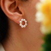 Silver Earrings with Pearl