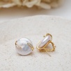 Baroque Pearl Silver Earrings with Zircon Detailed