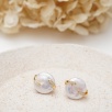 Baroque Pearl Silver Earrings with Zircon Detailed
