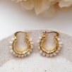 Pearl Brass Earrings