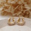 Pearl Brass Earrings