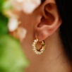 Pearl Brass Earrings