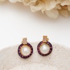 Pearl and Pink Quartz Silver Earrings