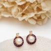 Pearl and Pink Quartz Silver Earrings