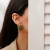 Silver Earrings with Peridot Stones