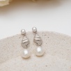 Silver Earrings with Pearl