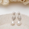 Silver Earrings with Pearl