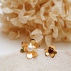 Silver Earrings with Pearl Flower Design