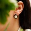Silver Earrings with Lapis Lazuli and Pearl