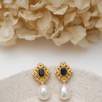 Silver Earrings with Pearl