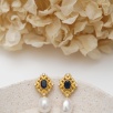 Silver Earrings with Pearl