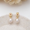 Silver Earrings with Pearl